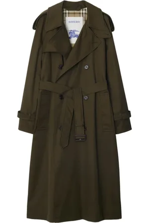 Burberry Dames, Mantels, Groen, Maat: XS