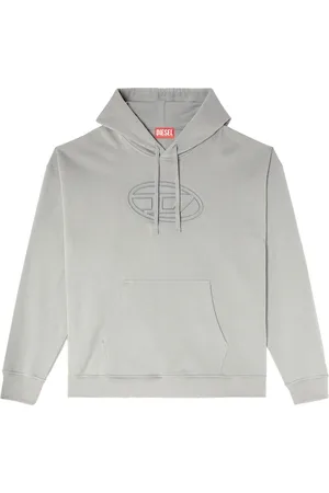 Diesel Heren, Sweatshirts & Hoodies, Grijs, Maat: L Katoen