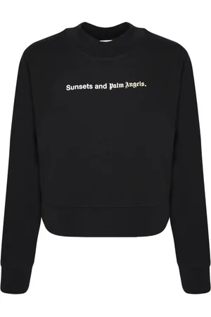 Palm Angels Dames, Sweatshirts & Hoodies, Zwart, Maat: M Katoen