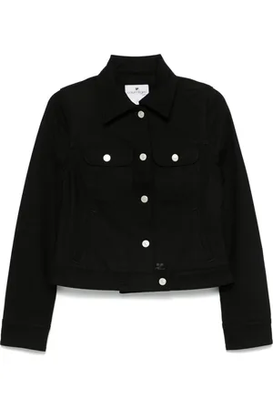 Courrèges Dames, Jassen, Zwart, Maat: L Denim