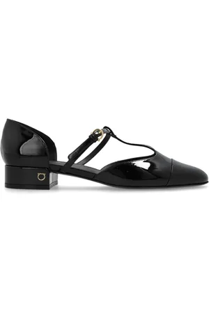 Salvatore Ferragamo Dames, Schoenen, Zwart, Maat: 36 EU Leer