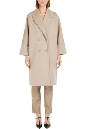 Max Mara Dames, Mantels, Bruin, Maat: S Viscose