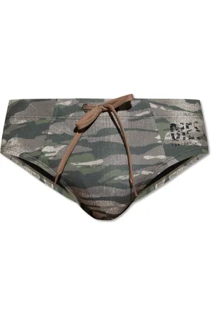 Diesel Heren, Badkleding, Groen, Maat: M Poliester
