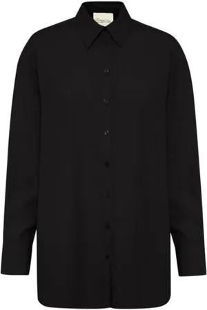 My Essential Wardrobe Dames, Blouses & Shirts, Zwart, Maat: XS Katoen