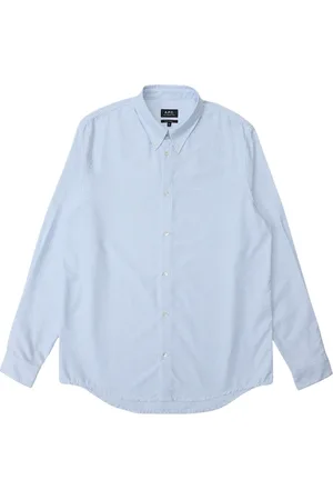 A.P.C. Heren, Overhemden, Blauw, Maat: S Katoen