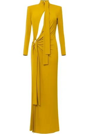 Elisabetta Franchi Dames, Jurken, Geel, Maat: M Viscose