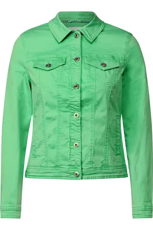 CECIL Dames, Jassen, Groen, Maat: L Denim