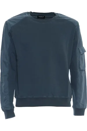 Dondup Heren, Sweatshirts & Hoodies, Blauw, Maat: S Katoen