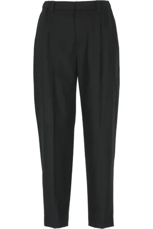 Brunello Cucinelli Dames, Broeken, Zwart, Maat: M Wol