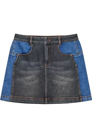 Munthe Dames, Rokken, Blauw, Maat: XL Denim