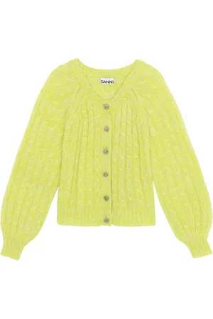 Ganni Dames, Truien, Geel, Maat: M Nylon