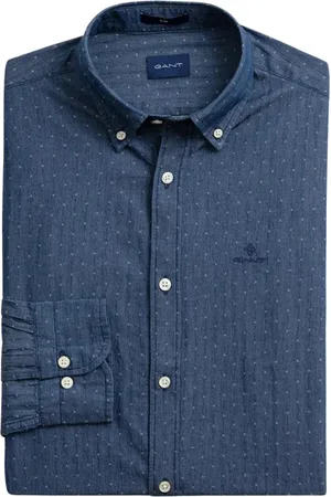 GANT Heren, Overhemden, Blauw, Maat: 2XL Katoen