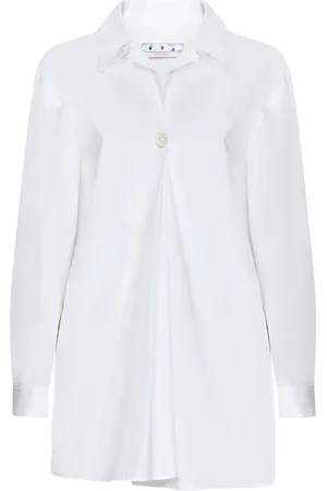 OFF-WHITE Dames, Blouses & Shirts, Wit, Maat: XS Katoen