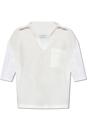 Max Mara Dames, Tops, Wit, Maat: M Linnen