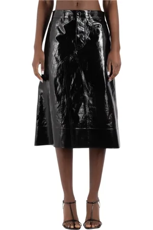 Jil Sander Dames, Rokken, Zwart, Maat: S Linnen
