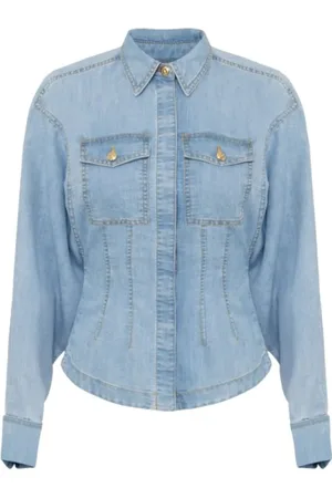 Elisabetta Franchi Dames, Jassen, Blauw, Maat: L Denim
