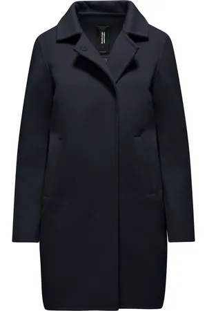 Bomboogie Dames, Mantels, Blauw, Maat: M Wol