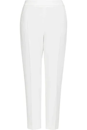 Max Mara Dames, Broeken, Wit, Maat: S Zijde