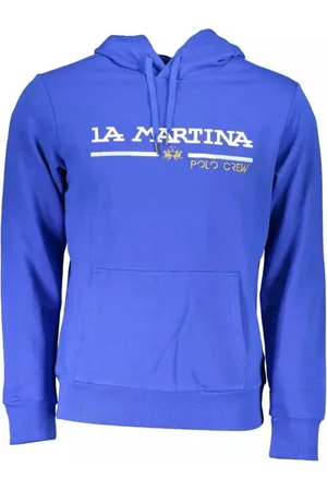 La Martina Heren, Sweatshirts & Hoodies, Blauw, Maat: 3XL Katoen