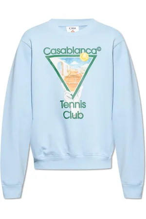 Casablanca Heren, Sweatshirts & Hoodies, Blauw, Maat: S Katoen
