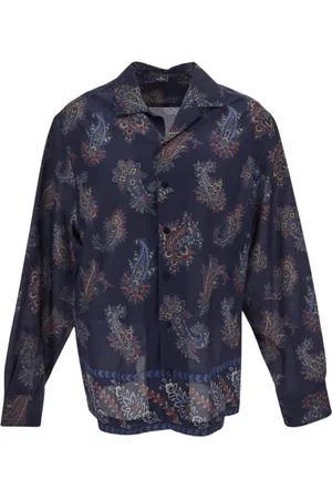 Etro Heren, Overhemden, Blauw, Maat: L Katoen
