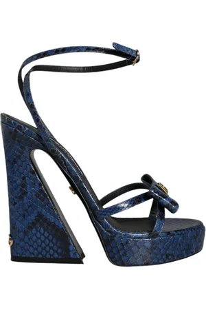 Dolce & Gabbana Dames, Schoenen, Blauw, Maat: 39 EU Leer