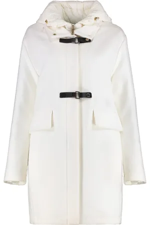 MOORER Dames, Mantels, Wit, Maat: XS Wol