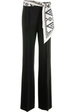 Elisabetta Franchi Dames, Broeken, Zwart, Maat: L Viscose