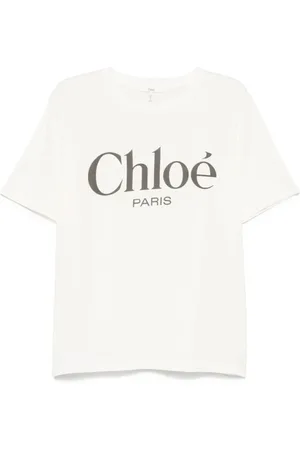 Chloé Dames, Tops, Wit, Maat: M Katoen