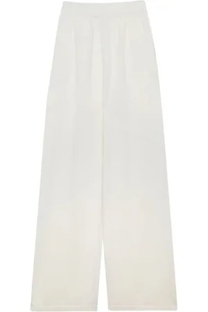 Msgm Dames, Broeken, Wit, Maat: S Wol