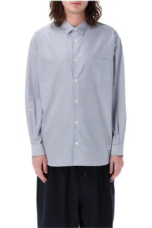 Comme des Garçons Heren, Overhemden, Blauw, Maat: L Katoen