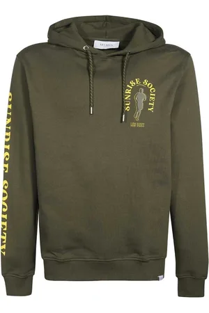 Les Deux Heren, Sweatshirts & Hoodies, Groen, Maat: M Katoen