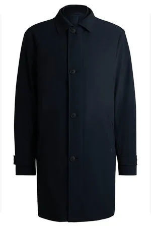 HUGO BOSS Heren, Mantels, Blauw, Maat: L Polyamide