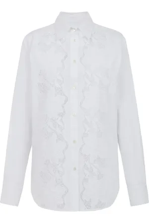 P.A.R.O.S.H. Dames, Blouses & Shirts, Wit, Maat: M Katoen
