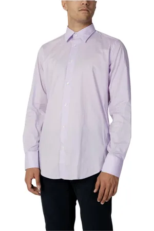 Liu Jo Heren, Overhemden, Paars, Maat: 2XL Katoen
