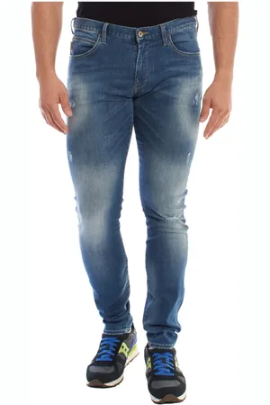 Emporio Armani Heren, Jeans, Blauw, Maat: W30 Katoen