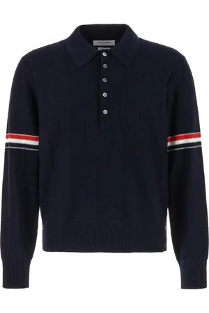 Thom Browne Heren, Tops, Blauw, Maat: S Wol