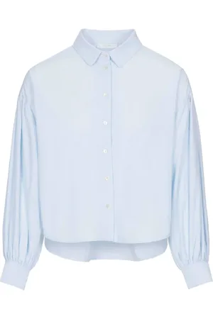 BY-BAR Dames, Blouses & Shirts, Blauw, Maat: XS Katoen