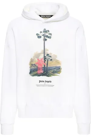 Palm Angels Heren, Sweatshirts & Hoodies, Wit, Maat: L Katoen