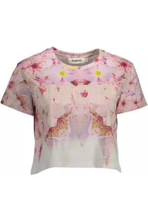 Desigual Dames, Tops, Roze, Maat: M Katoen