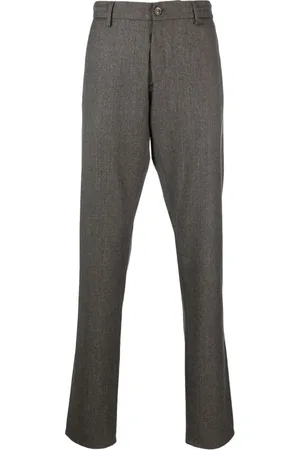 CANALI Heren, Broeken, Bruin, Maat: XL Wol