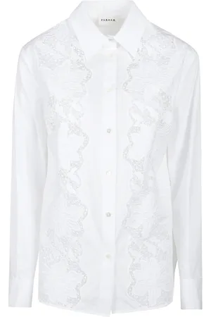P.A.R.O.S.H. Dames, Blouses & Shirts, Wit, Maat: M Katoen