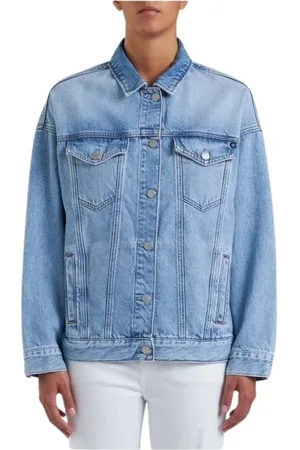 Adriano Goldschmied Dames, Jassen, Blauw, Maat: XS Denim