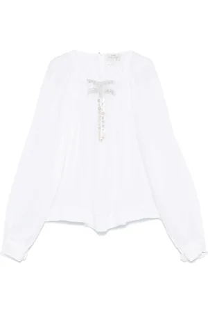 FORTE FORTE Dames, Blouses & Shirts, Wit, Maat: M Katoen