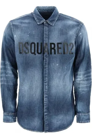 Dsquared2 Heren, Overhemden, Blauw, Maat: XL Katoen