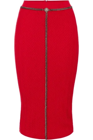 Elisabetta Franchi Dames, Rokken, Rood, Maat: L Viscose