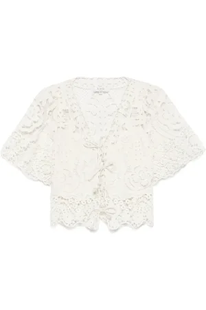 SEA Dames, Blouses & Shirts, Wit, Maat: XS
