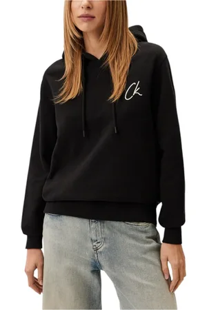 Calvin Klein Dames, Sweatshirts & Hoodies, Zwart, Maat: L Katoen
