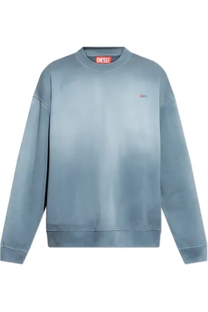 Diesel Heren, Sweatshirts & Hoodies, Blauw, Maat: S Katoen