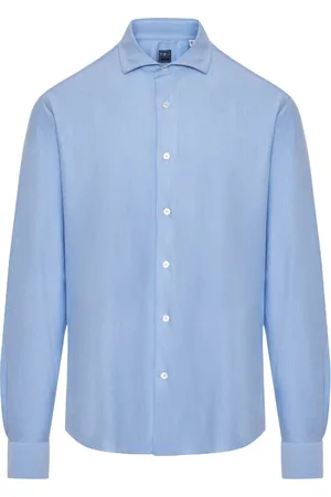 FEDELI Heren, Overhemden, Blauw, Maat: 4XL Jersey